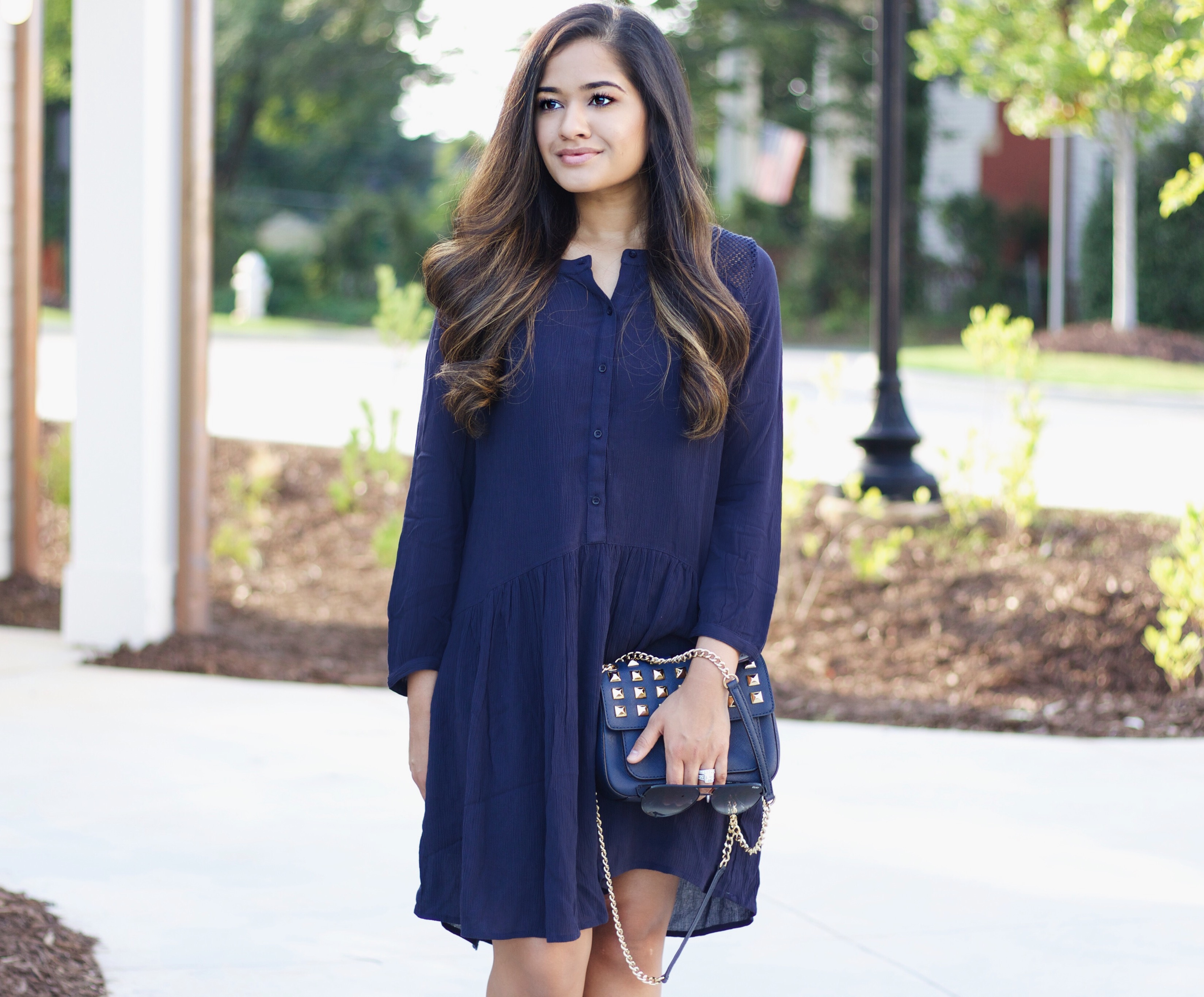 flowy dress and ankle booties